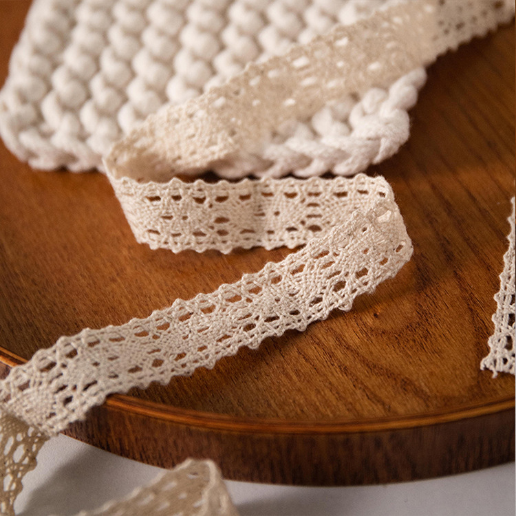 Stretch apricot lace garment accessories decorative handmade diy neckline sleeve skirt material WIDTH 2.5cm