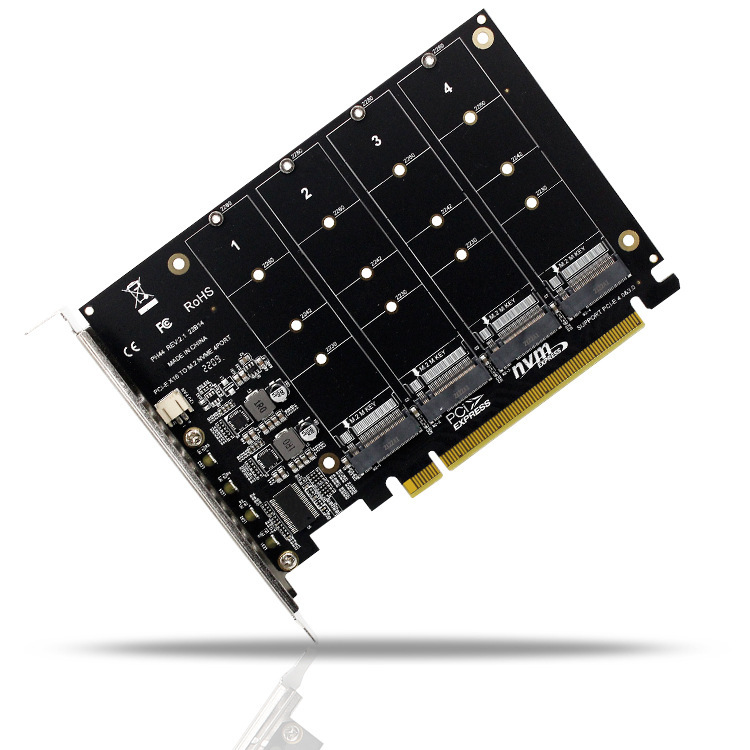 Ph44 Nvme 4 ディスク Raid カード Pcie 信号スプリッター Raid カード デジタル コンピューター アクセサリー その他のコンピューター アクセサリー|undefined