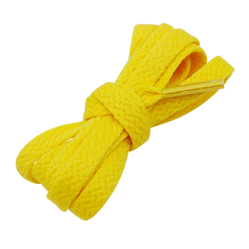 Kulokin shoelaces wholesale flat 0.8cm thick flower thickened mesh with Air Force One white shoes solid color shoelaces