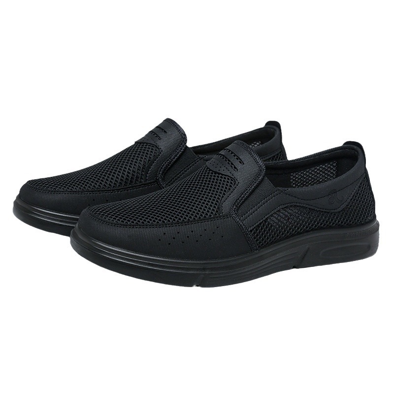 Hongfuyu Cross-border Large Size Old Beijing Cloth Shoes Men's Mesh Shoes Summer Middle-aged and Elderly Dad Casual Shoes Breathable Dad Shoes