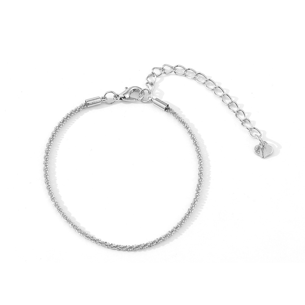 Cross-border sparkling glitter starlet anklet female summer fashion high-end sense cold wind niche design sense foot ornaments