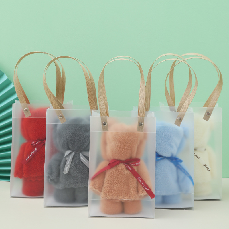 Wholesale Coral Fleece Bear Towel Gift Box Birthday Wedding Towel Return Gift Business Gift Opening Ceremony