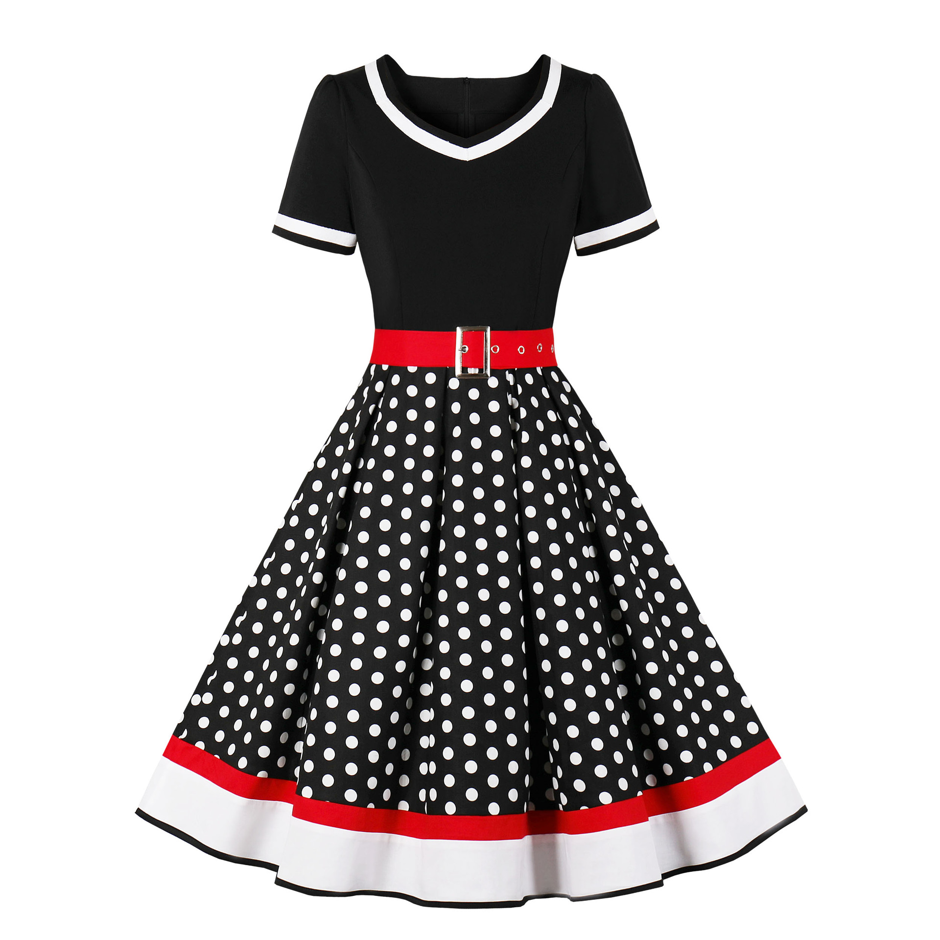 2022 Amazon European and American Retro Printed Dress 1637