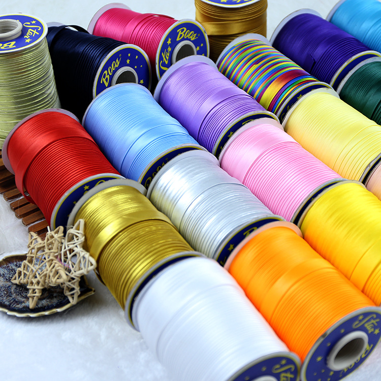 Solid color cheongsam clothing Hemming with piping strips brocade clothing handmade Hemming strips with 90 yards/Roll