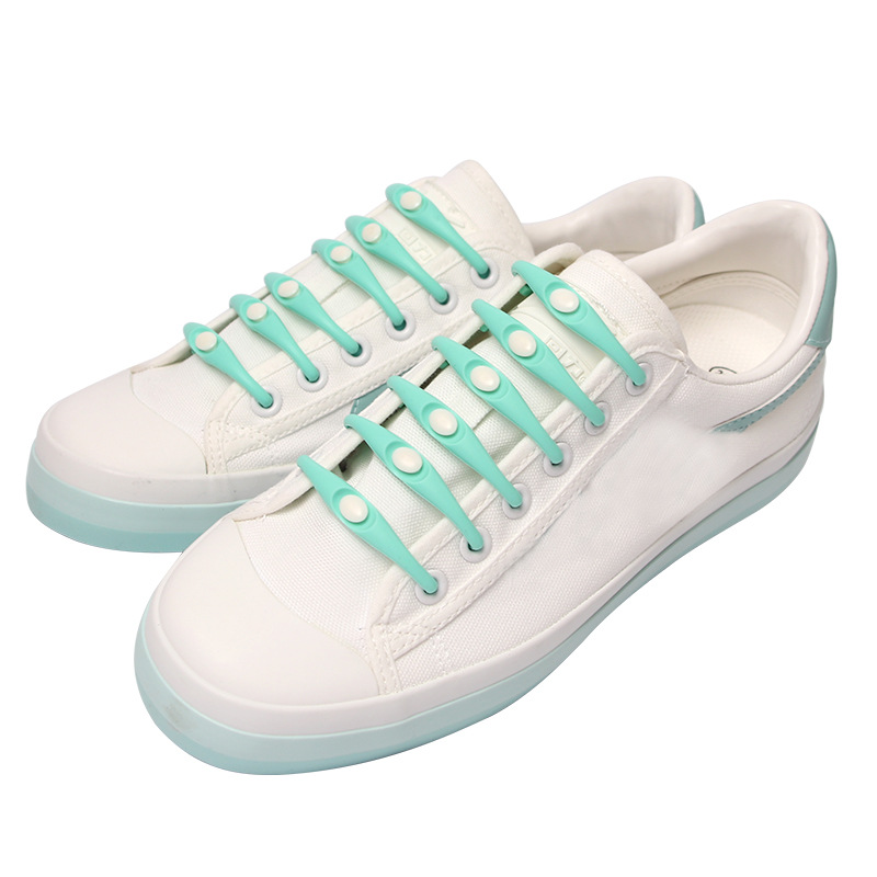 New Cross-border Supply Bow Silicone Shoelaces Student Adult Universal Elastic Tape-free Shoelaces Colorful Lazy Shoelaces