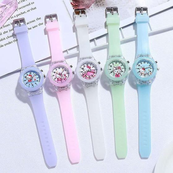 Cartoon led luminous children's watch wholesale Frozen Princess Aisha watch luminous primary school watch women