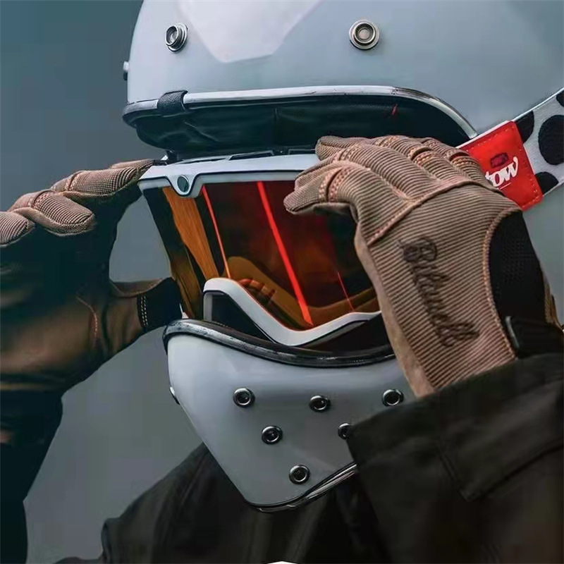 Boxed Retro Harley Goggles Motorcycle Helmet Goggles Windproof Transparent Motorcycle Half Helmet Full Helmet Universal Glasses