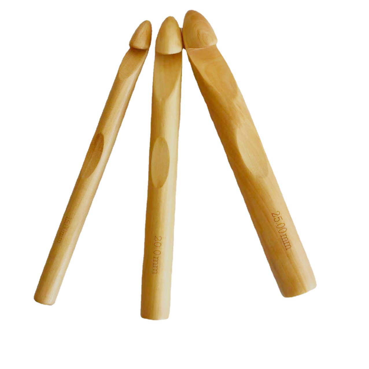 15cm round stick bamboo crochet single carbonized crochet set DIY hand knitting tool cloth thread thick crochet