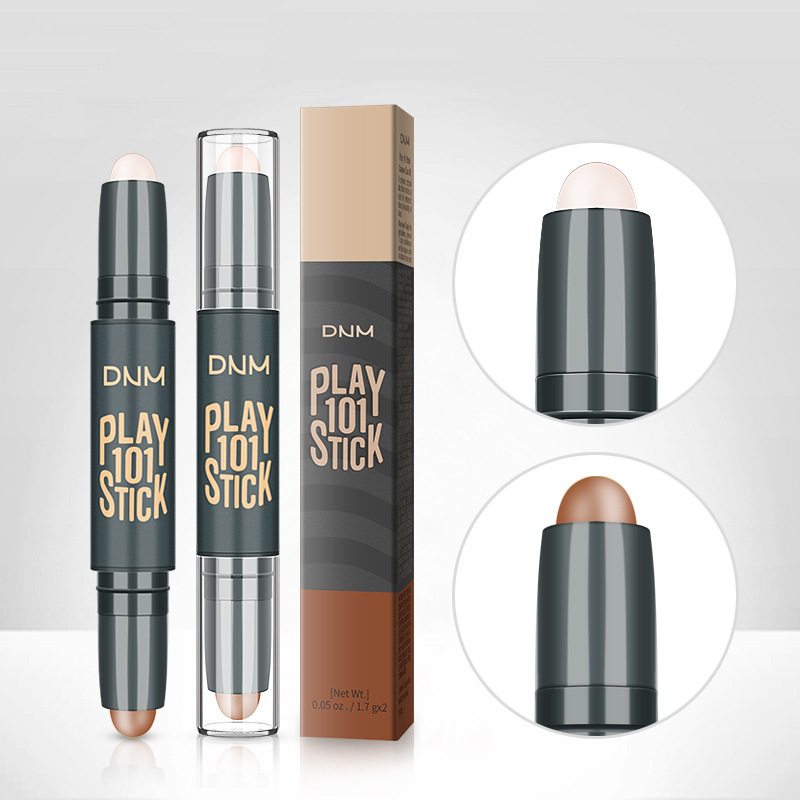 DNM Authorized Multicolor Double Head Concealer Stick Highlight Shadow Pen Concealer Finishing Face Silhouette V Face Stereo Finishing