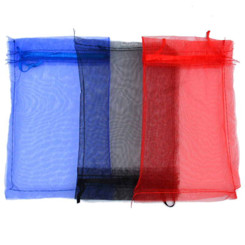 White gauze organza bag pearl jewelry cosmetic girdle gauze bag solid color candy gift bag spot wholesale
