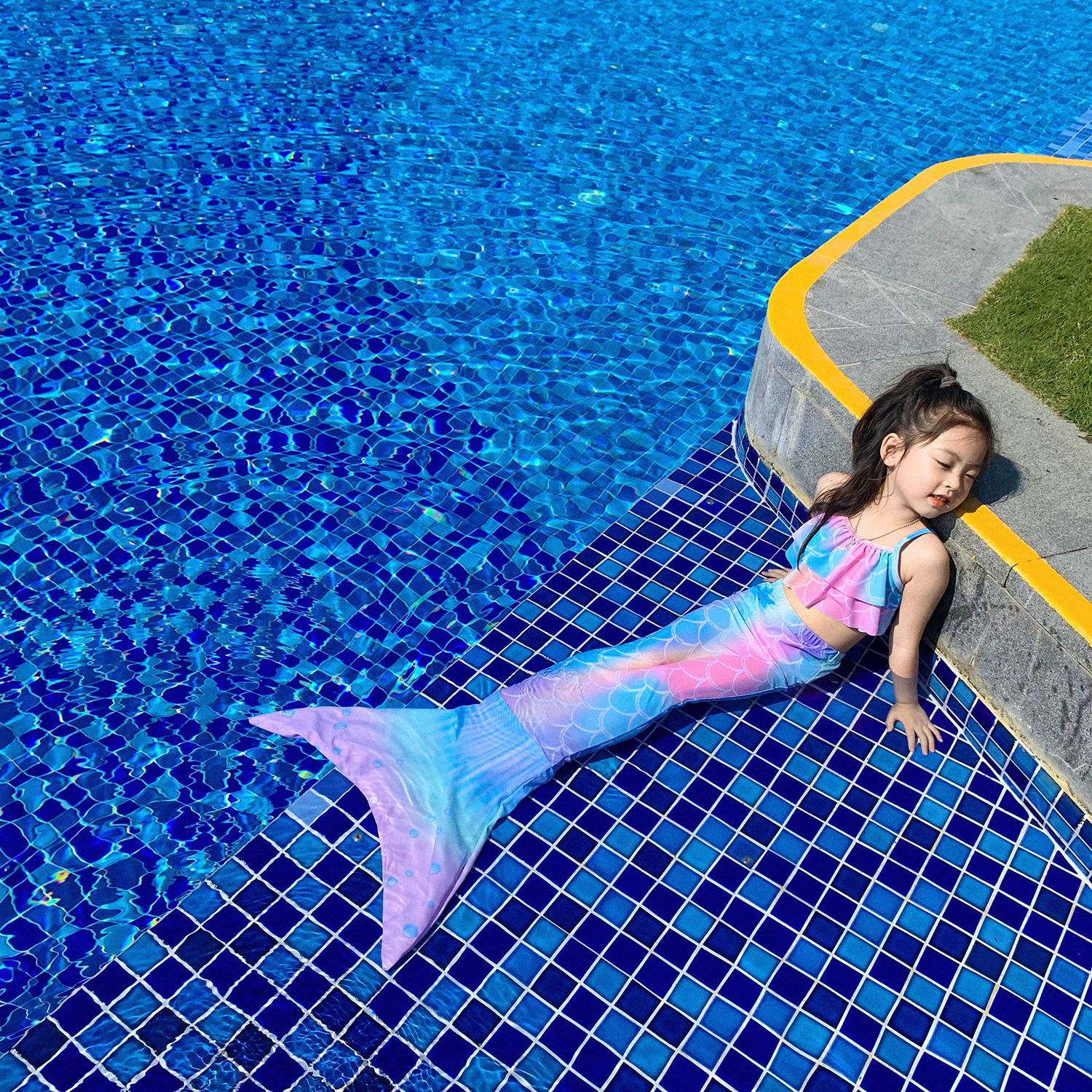 Children's Swimwear Bikini Children's Fish Tail Fishtail Skirt Girls Princess's Seaside Swimwear Beach Swimwear