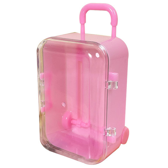 Creative Mini Trolley Case Storage Box Simple Movable Luggage Jewelry Storage Box Desktop Finishing Box Candy Box
