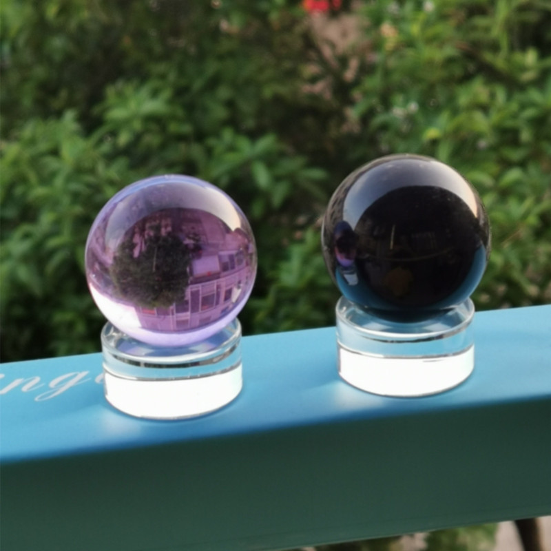 Round Square Trapezoidal Crystal Ball Base Transparent Crystal Display Stand Crystal Ball Stand for Display Spherical