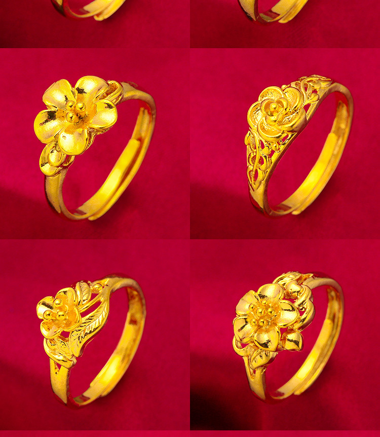 Unisex Schmuck Mode Goldring Damen Überzug Simulation Goldschmuck Hochzeitsbedarf Nachtmarkt Versorgung Ring_voghion.com