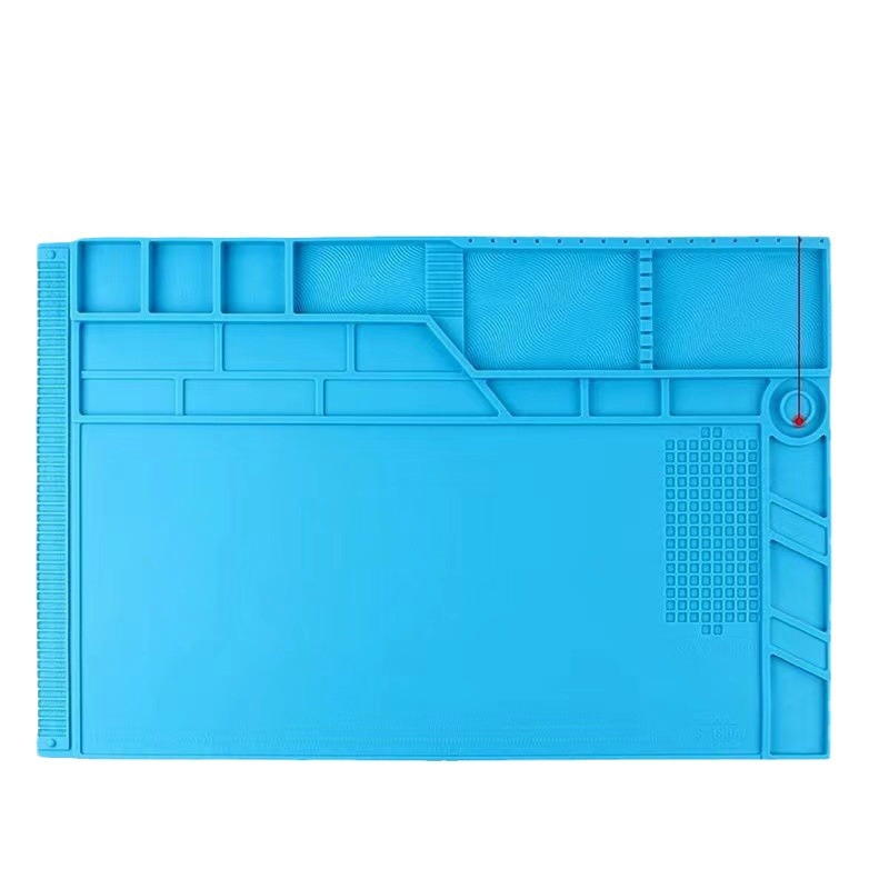Mobile phone computer repair work magnetic heat insulation pad high temperature resistant silicone pad electric soldering iron welding anti-static table pad