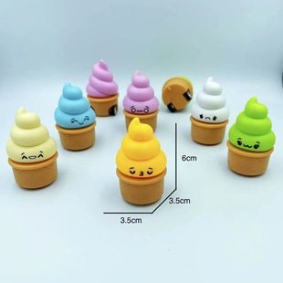 Mini inertia pull-back car cartoon fun fall-resistant bread ice cream twist egg car children's toy car boys and girls gift