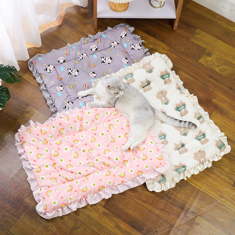 Pet Bed Thickened Version Autumn/Winter Warm Ground Mat Dog House Cat House Universal Sleep Pad Pet Cover Blanket