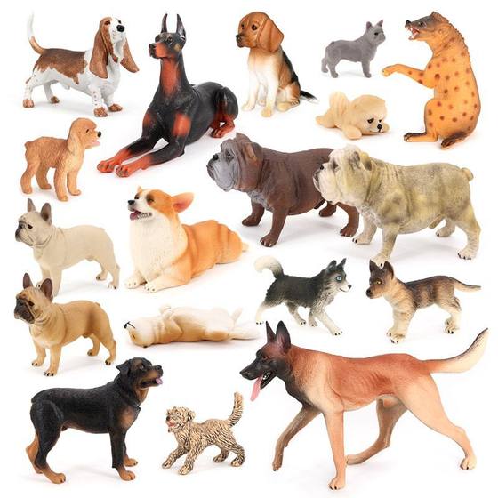 Children's Simulation Animal Dog Model Wolf Dog Dobbin Teddy Bigger Shepherd Dog Bulldog Pet Dog Toy Ornaments