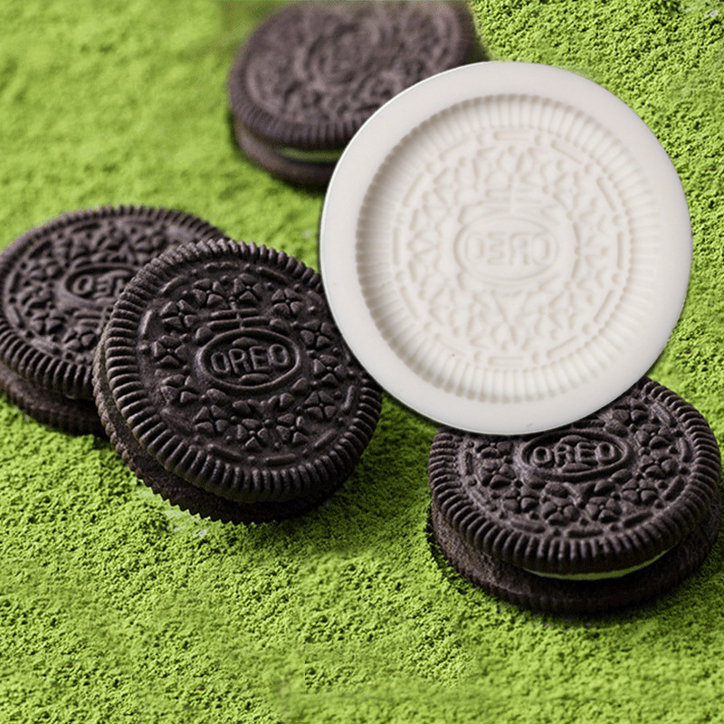 Oreo biscuit fondant silicone mold DIY chocolate decorative cake sandwich food grade platinum silicone