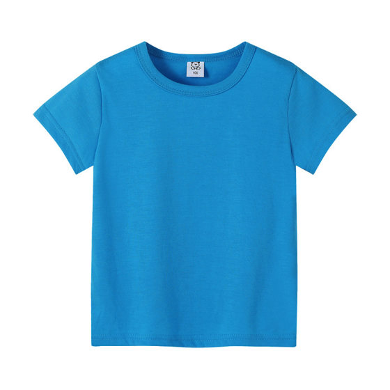 Summer solid color children's short sleeve men's and women's children's clothing T-Shirt wholesale no pattern hand-painted advertising shirt manufacturers a generation of hair