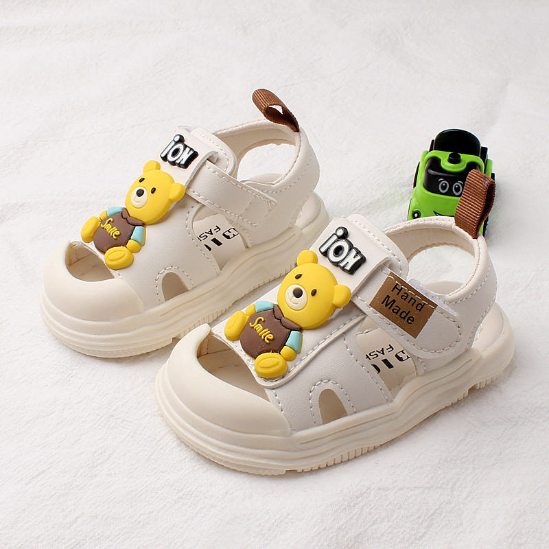 Baby Shoes 1-3 Years Old Boys Toe Sandals Toddler Shoes Soft Sole Baby Sandals Kindergarten 2332