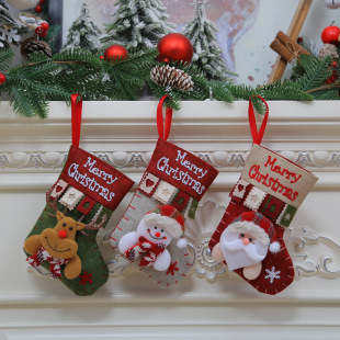 Christmas decorations New Santa snowman three-dimensional doll Christmas socks Christmas tree ornaments cross-border wholesale