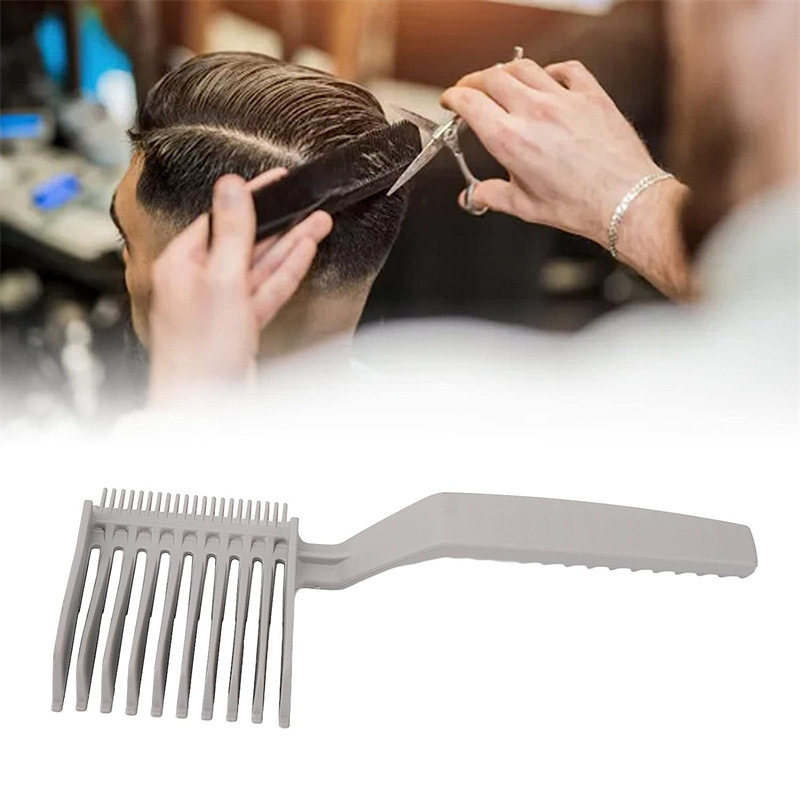 Barber fade Combs 男士长柄推剪梳理发梳油头渐变梳平头梳跨境