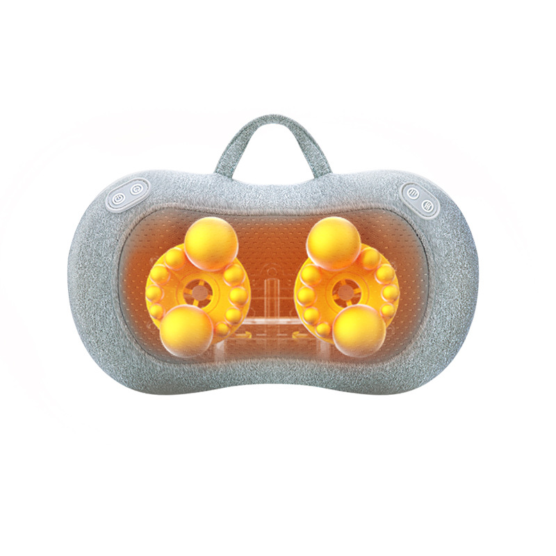 Vehicle-mounted Cervical Spine Massager Shoulder and Neck Waist Cushion Multi-functional Backrest Household Portable Hot Compress Kneading Massage Pillow