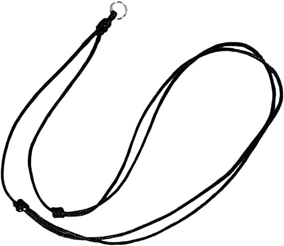Cross-border diy necklace versatile black rope Adjustable Necklace with metal ring personalized waterproof hand rope pendant necklace