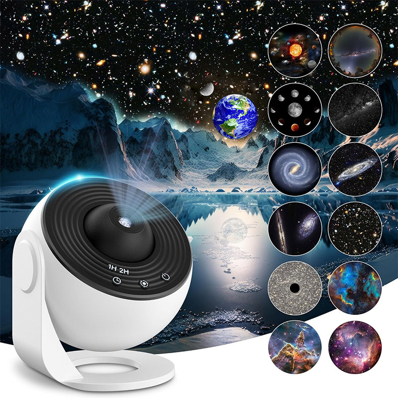 Cross-border Globe Star Light HD Focusing Moon Projection Light Creative Gift Night Light Bedroom Atmosphere Light