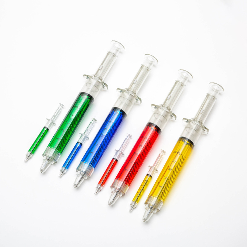 Cute creative stationery color syringe syringe advertising Syringe Pen modeling pen ballpoint pen neutral pen fluorescent pen