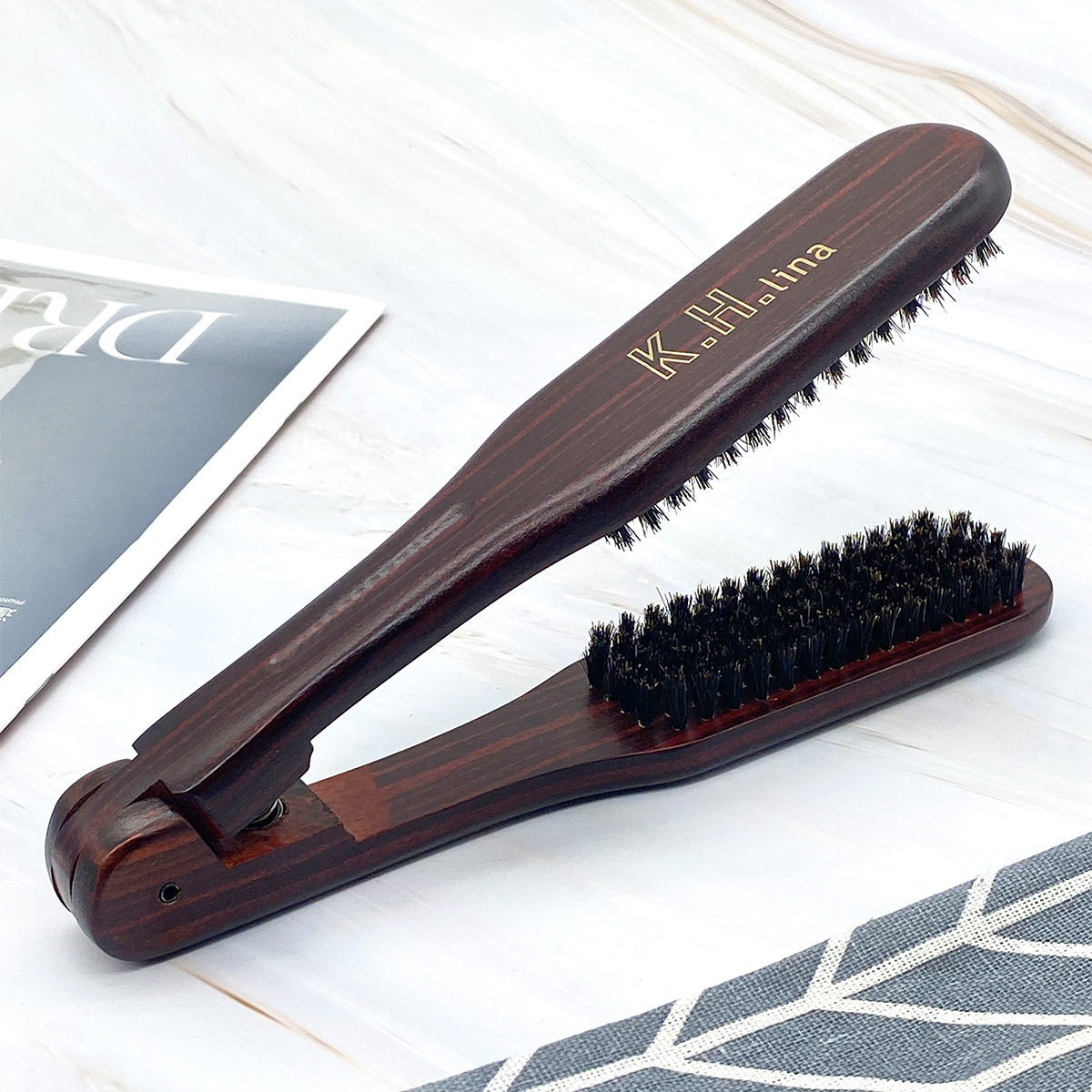Wooden Pig Mane Straight Hair Comb Straightening Comb Women's Curly Hair Comb Hair Style Splint Comb