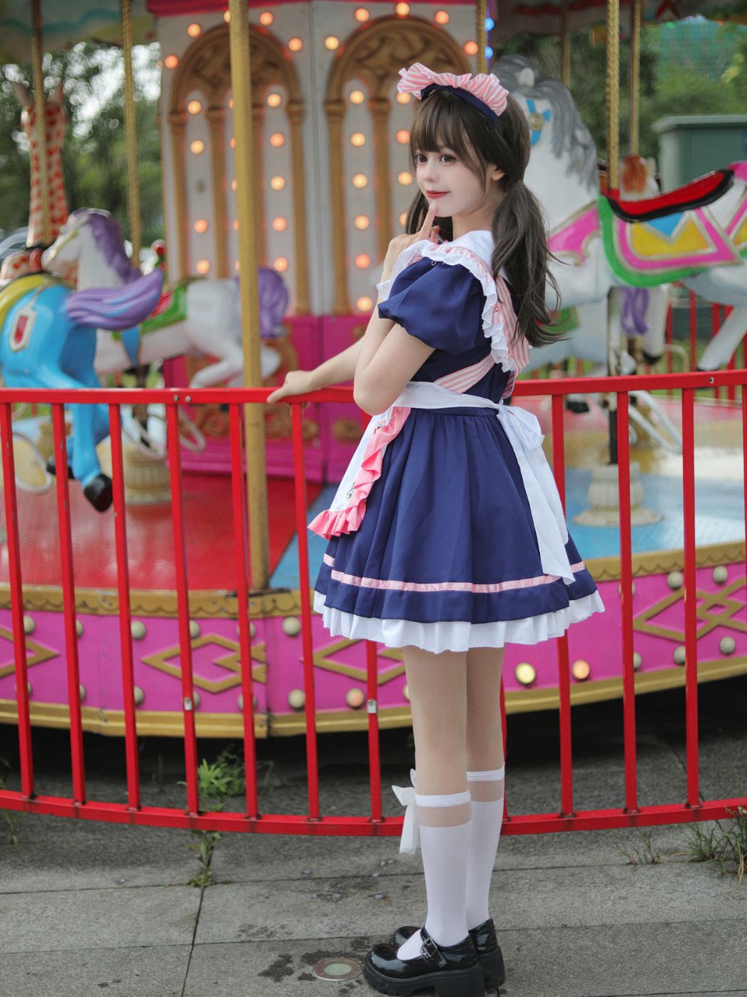 Cafe maid dress COSPLAY princess dress small dress women's role play party uniform plus size