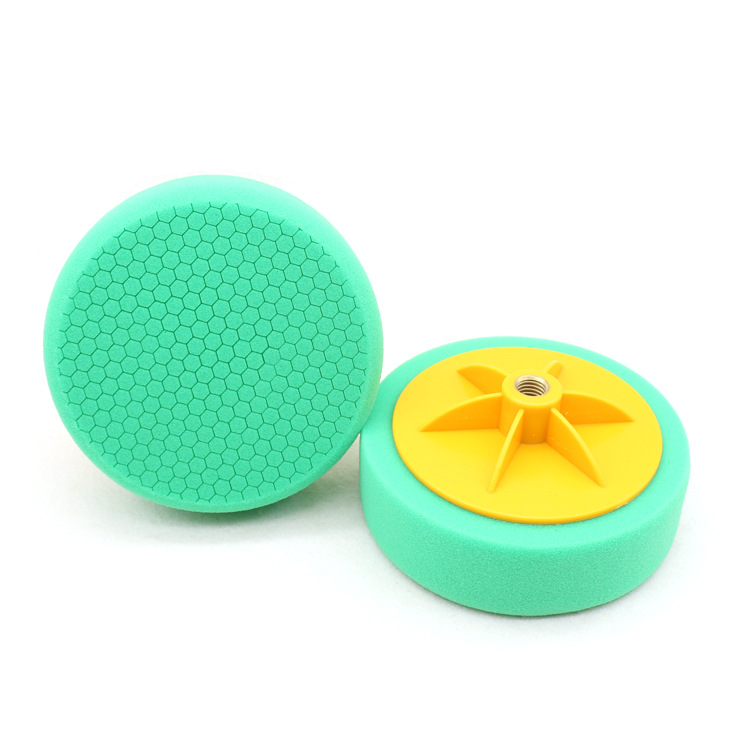 6-inch German polyester honeycomb car polishing waxing sponge wheel mirror reduction plate thick medium fine sponge plate