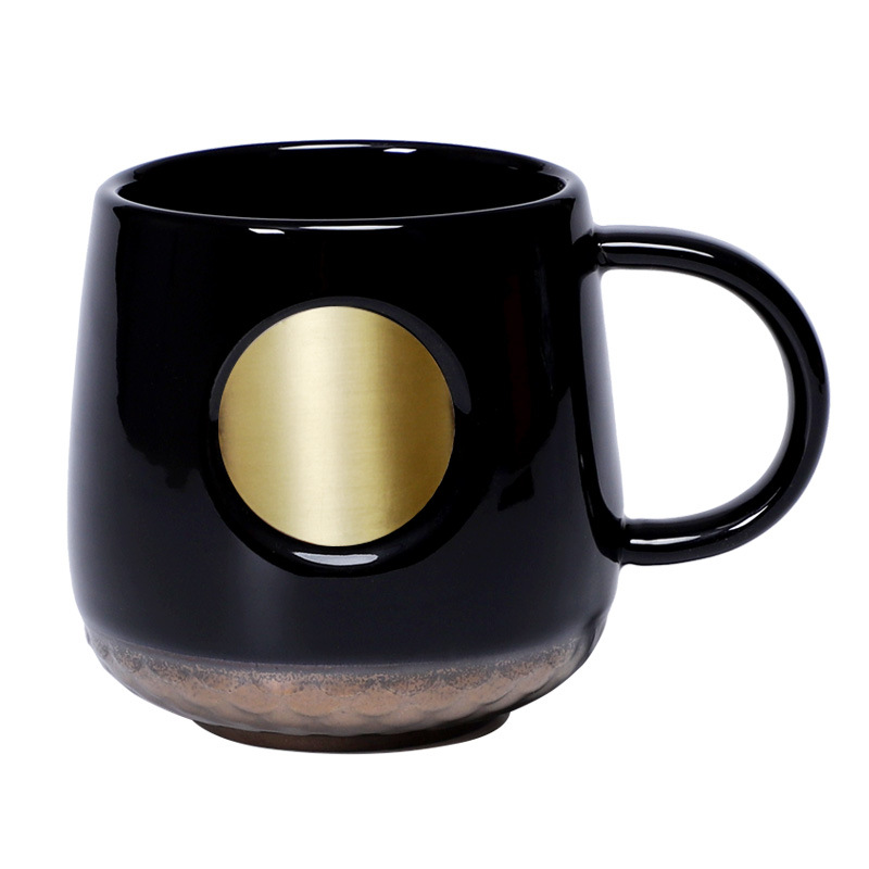 Star new Mermaid bronze medallion goddess mug Bronze Cup ceramic couple pair Cup Coffee Cup logo customization