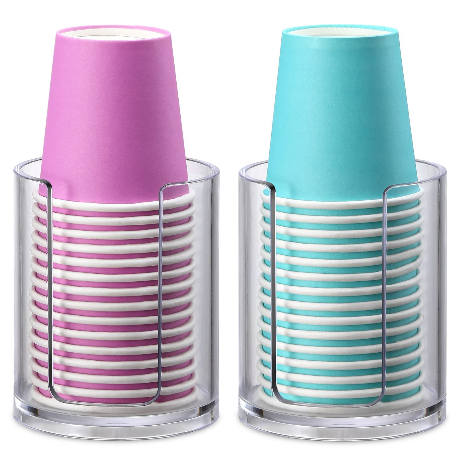 Acrylic Disposable Paper Cup Storage Box Cosmetic Cotton Storage Rack Gargle Cup Box Transparent Box