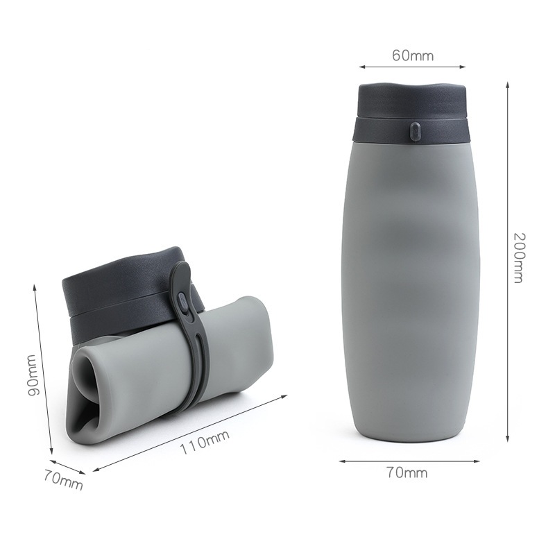 Portable Creative Silicone Folding Cup Outdoor Travel Folding Water Cup Spot Portable Sports Kettle Wholesale