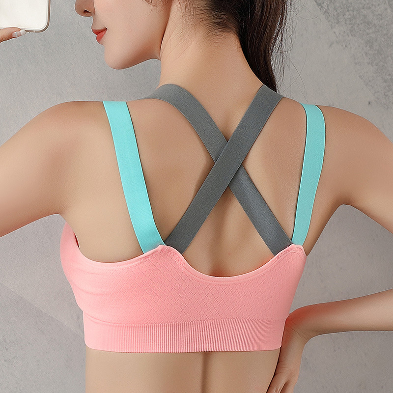 Spring and Summer Wear Beautiful Back No Steel Ring Vest Sleep Sports Underwear Women's Yoga Running Fitness Sports Bra Thin