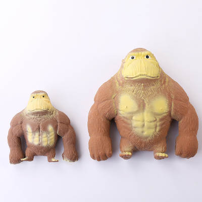 Explosions creative cartoon decompression gorilla vent soft rubber kneading music decompression sand modeling slow rebound toys wholesale