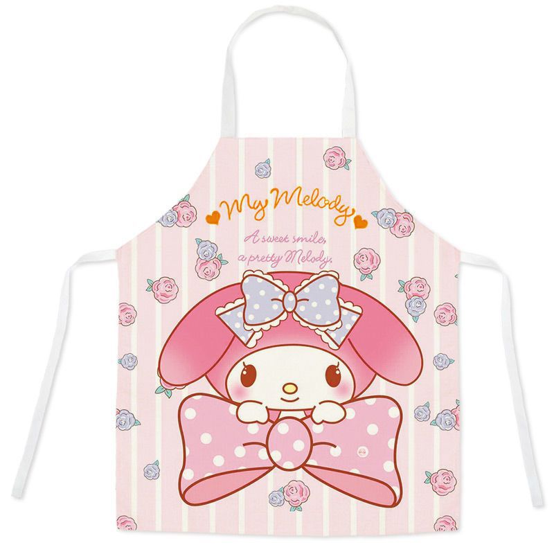 Big Ear Cartoon Dog Water Retaining Anti-fouling Apron Women's Kitchen Cooking Household Kitchen God Sleeveless Work Women's Waist Work Clothes