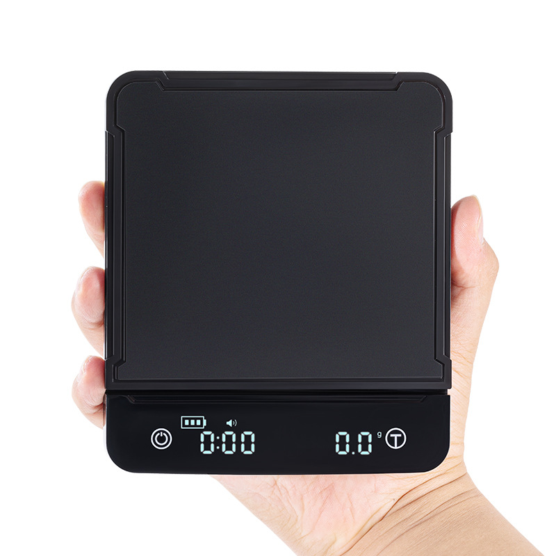 Waterproof coffee scale electronic scale timing type-c charging hand punch LED screen Italian coffee scale kitchen household scale