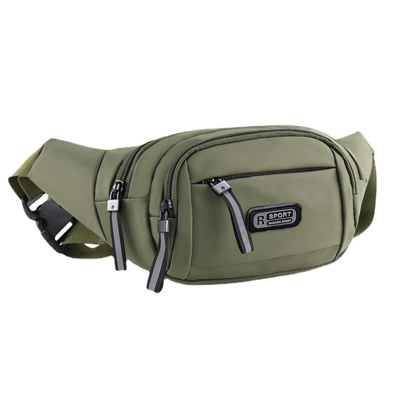 New Large Capacity Waist Bag Men's Outdoor Sports Fashion Mobile Phone Bag Women's Waterproof Running Crossbody Business Cashier Wallet