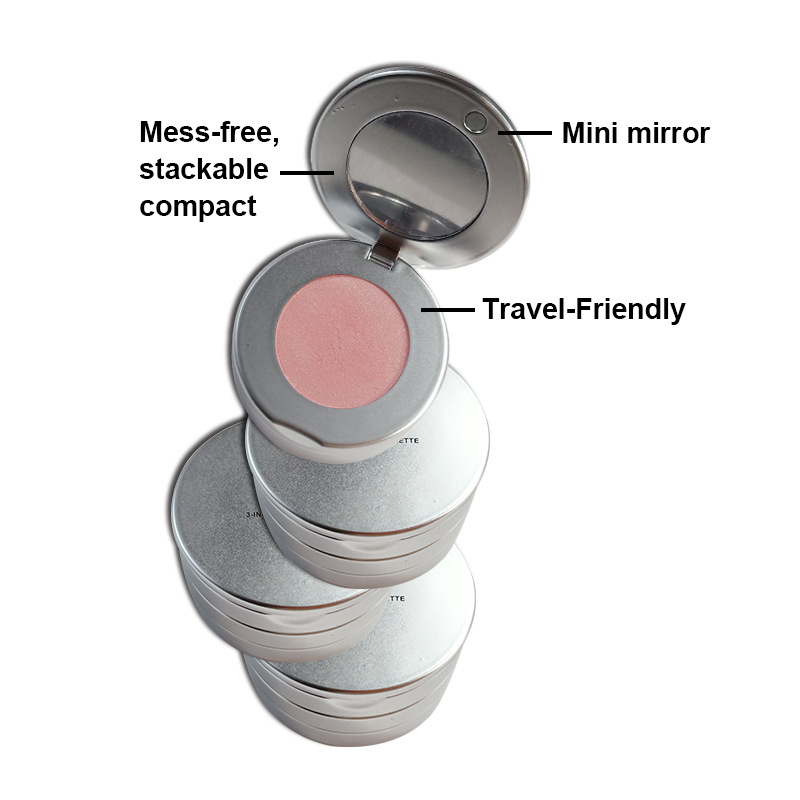 Three-in-one powder cake makeup powder three-layer blush high-gloss makeup plate 3in1 makeup powder
