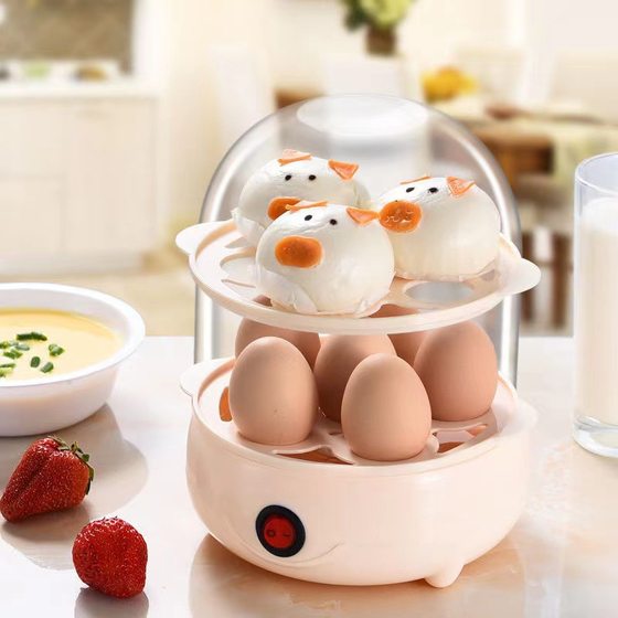 Toy bear egg cooker automatic power-off egg steamer mini egg steamer anti-dry burning household breakfast artifact
