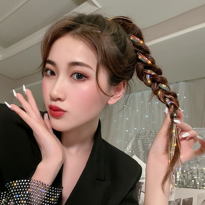 その他のヘアアクセサリー - イエロートーンのヴィンテージヘアクリップ、グリーンエナメルクリアクリスタルラインストーン|undefined