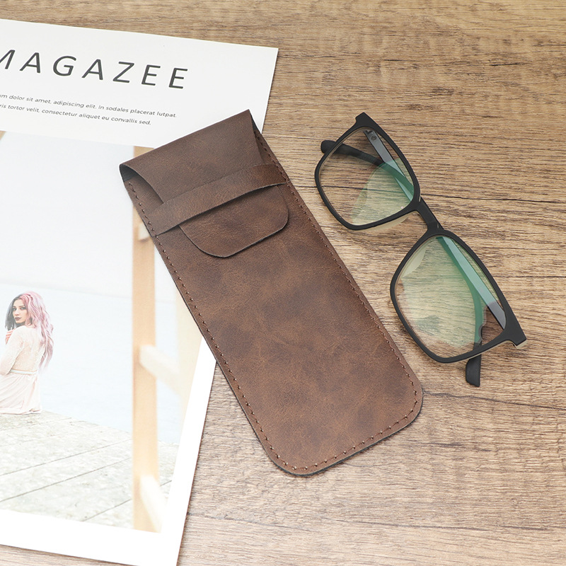 Yangba PU Leather Convenient Glasses Leather Bag Simple Glasses Leather Case Sunglasses Bag Glasses Case Factory Straight