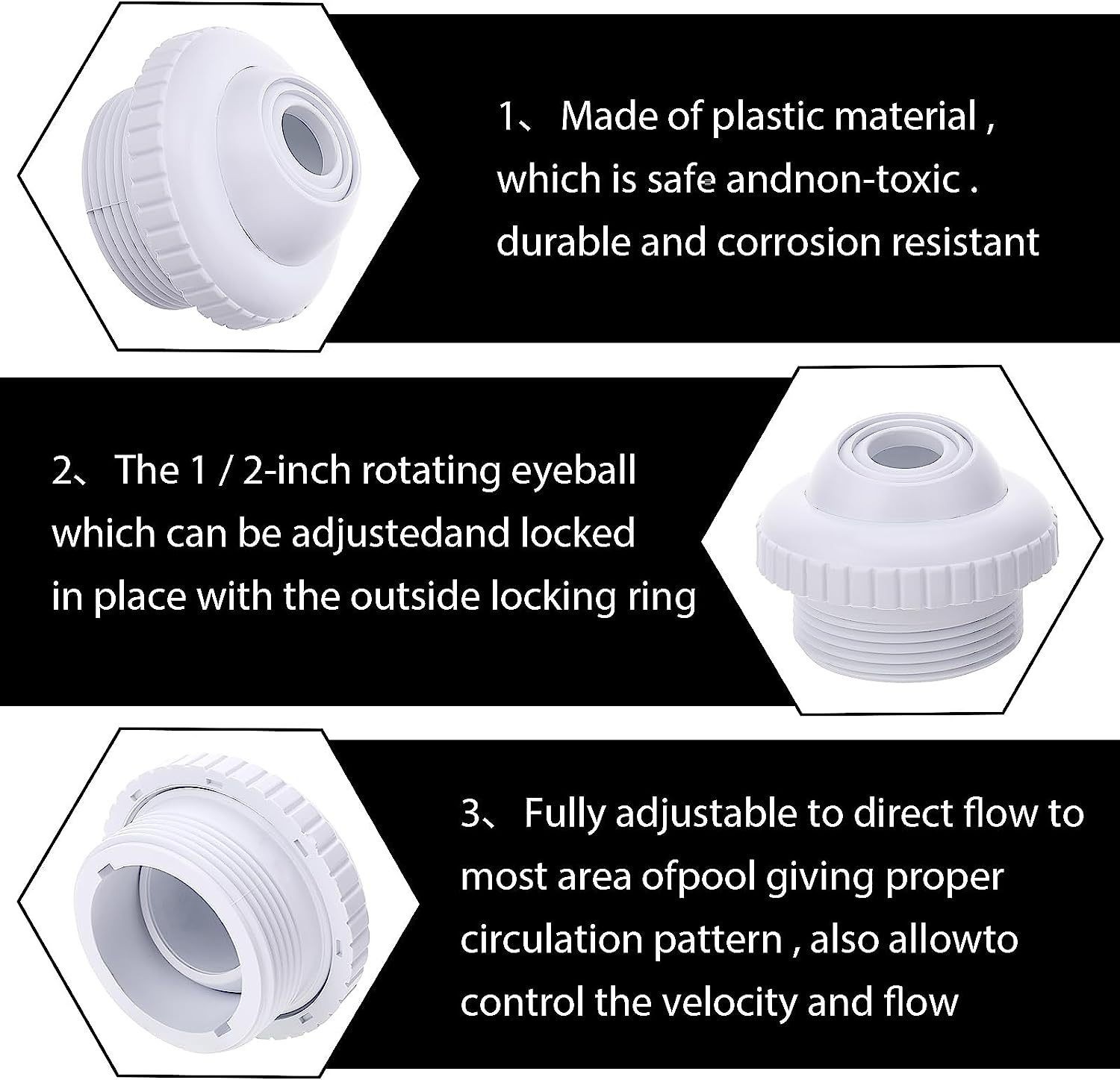 Hayward SP1419C bull eye nozzle swimming pool massage eyeball nozzle outlet small caliber 1. 5cm