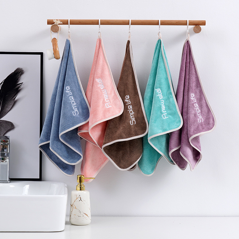 Youth Style Towel Bath Towel Not Easy to Fade Thickened Absorbent Soft Thickened Adult Bath Towel Face Towel Embroidered LOGO