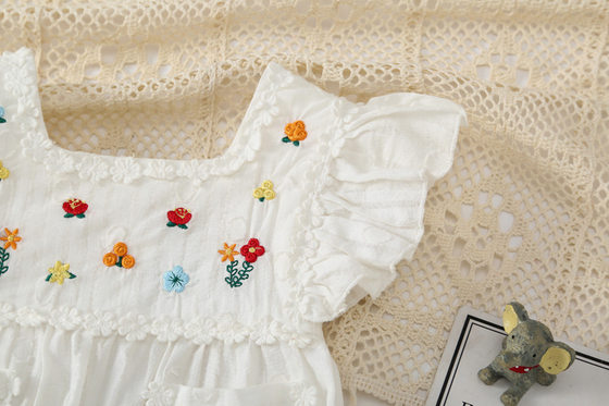 Baby Summer Clothes Newborn Clothes Korean Style Girl Baby's One-piece Clothes Stylistype One Hundred Days Hare Clothes Summer Sisters Wrap Fart Clothes