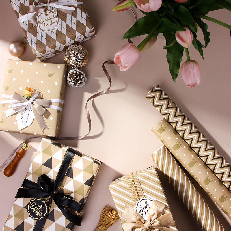 Amazon new simple gift packaging Valentine's Day birthday wrapping paper gift diy gift box packaging High sense